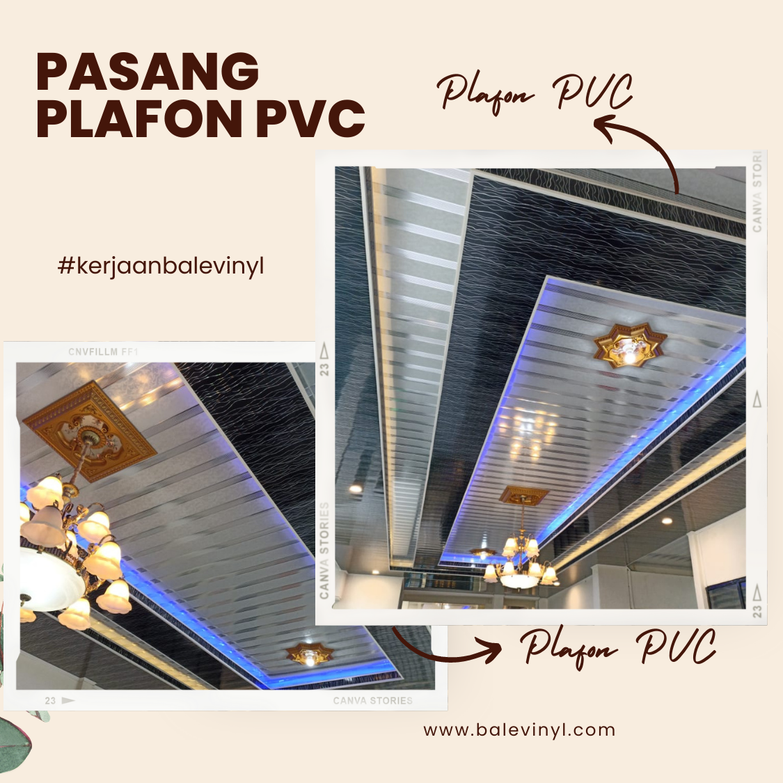 Paket pemasangan plafon pvc